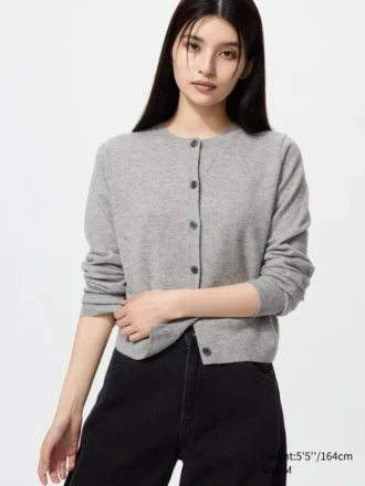 Kort kasjmier vestje voor dames