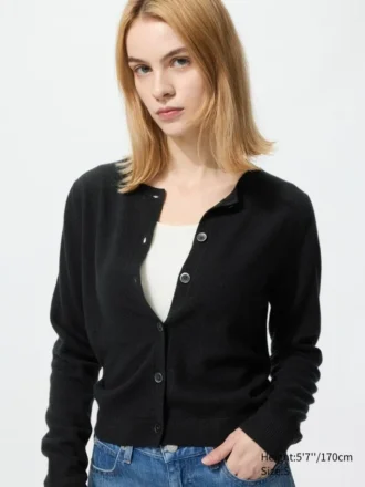 Kort kasjmier vestje voor dames