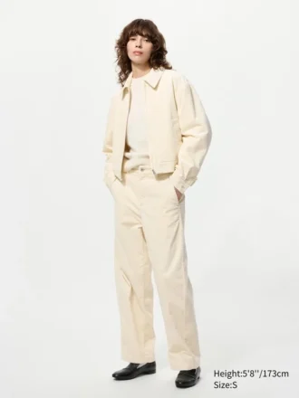 Korte corduroy jas voor dames