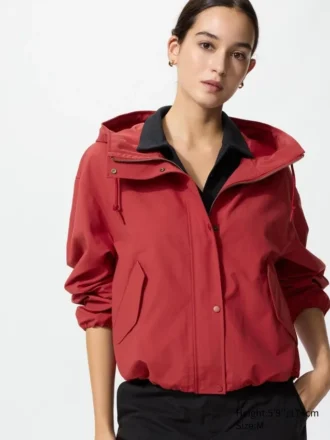 Korte parka van katoenmix voor dames