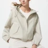 Korte parka van katoenmix voor dames
