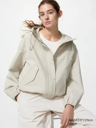 Korte parka van katoenmix voor dames
