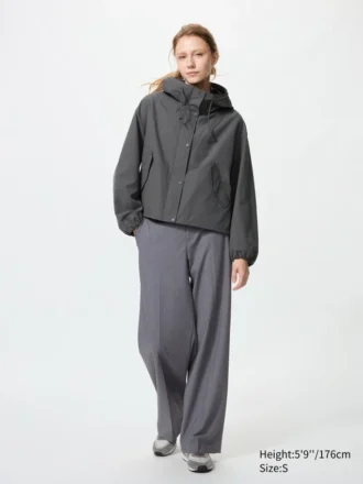 Korte parka van katoenmix voor dames