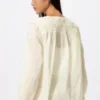 Lichte katoenen blouse met plooien voor dames