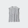 Lichte katoenen blouse met plooitjes voor dames | Mouwloos | Print