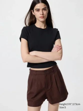 Linnen-katoenen Shorts voor dames