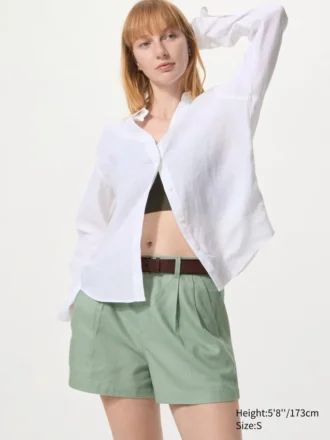Linnen-katoenen Shorts voor dames