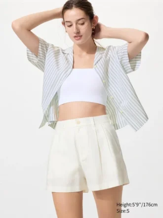 Linnen-katoenen Shorts voor dames