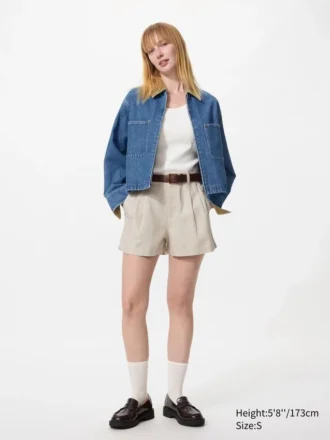 Linnen-katoenen Shorts voor dames