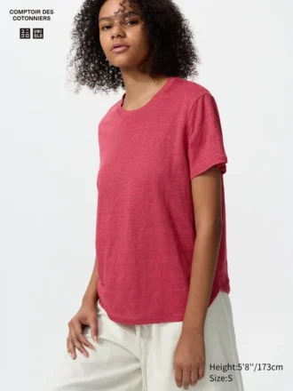 Linnen T-shirt voor dames