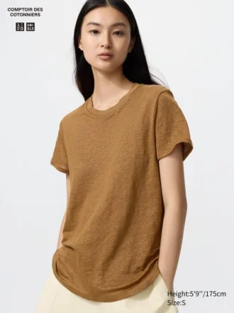 Linnen T-shirt voor dames