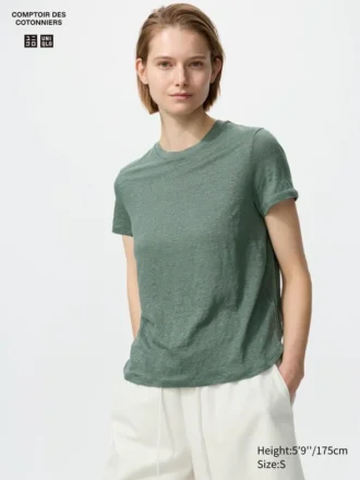 Linnen T-shirt voor dames