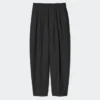 Linnenmix broek met wijde pijpen voor dames