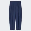 Linnenmix broek met wijde pijpen voor dames