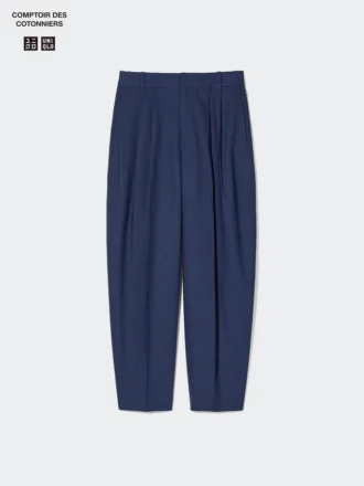 Linnenmix broek met wijde pijpen voor dames