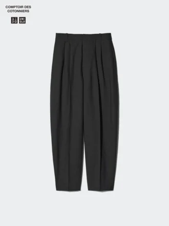 Linnenmix broek met wijde pijpen voor dames