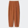 Linnenmix broek met wijde pijpen voor dames