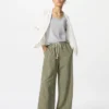 Linnenmix Easy-broek voor dames | Gestreepte