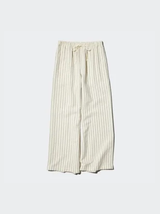 Linnenmix Easy-broek voor dames | Gestreepte