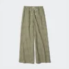 Linnenmix Easy-broek voor dames | Gestreepte