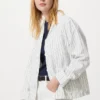 Linnenmix overalls voor dames | Gestreepte