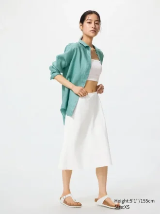 Midi-rok van linnenmix voor dames | Shorts