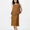 Midi-rok van linnenmix voor dames | Shorts