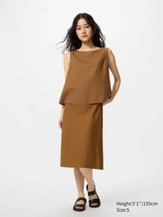 Midi-rok van linnenmix voor dames | Shorts