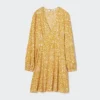 Mini-jurk met V-hals en Longsleeves voor dames