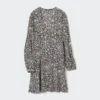Mini-jurk met V-hals en Longsleeves voor dames
