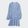 Mini-jurk met V-hals en Longsleeves voor dames