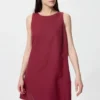 Mini-jurk van linnenmix voor dames