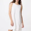 Mini-jurk van linnenmix voor dames