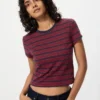 Mini-T-shirt voor dames | Gestreepte
