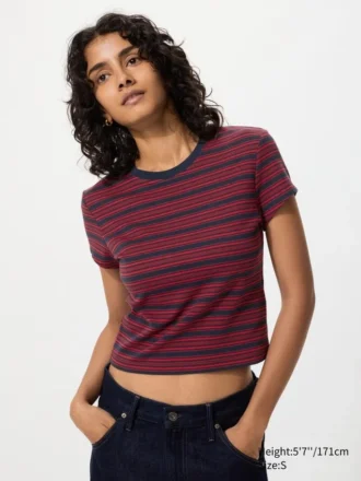 Mini-T-shirt voor dames | Gestreepte