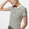 Mini-T-shirt voor dames | Gestreepte