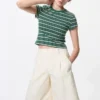 Mini-T-shirt voor dames | Gestreepte