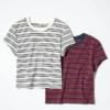 Mini-T-shirt voor dames | Gestreepte