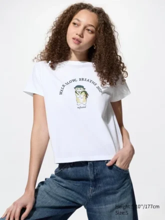 Mofusand Ut grafisch T-shirt voor dames