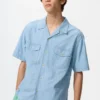 Oversized chambray overhemd voor heren
