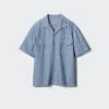 Oversized chambray overhemd voor heren