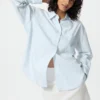 Oversized katoen overhemd voor dames | Gestreepte