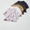 Oversized korte satijnen blouse voor dames | Halflange mouwen