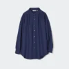 Oversized overhemd van linnenmix voor dames
