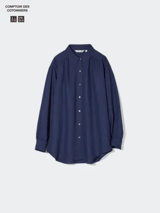 Oversized overhemd van linnenmix voor dames