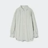 Oversized overhemd van linnenmix voor dames