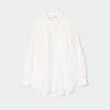 Oversized overhemd van linnenmix voor dames