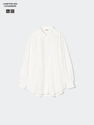 Oversized overhemd van linnenmix voor dames