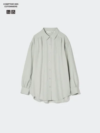 Oversized overhemd van linnenmix voor dames