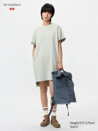 Oversized tweekleurige T-shirtjurk voor dames